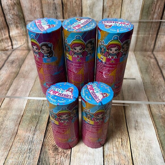 SPIN MASTER PARTY POPTEENIES - Lot of 5 Surprise Poppers With Confetti Series 1 - Picture 2 of 3